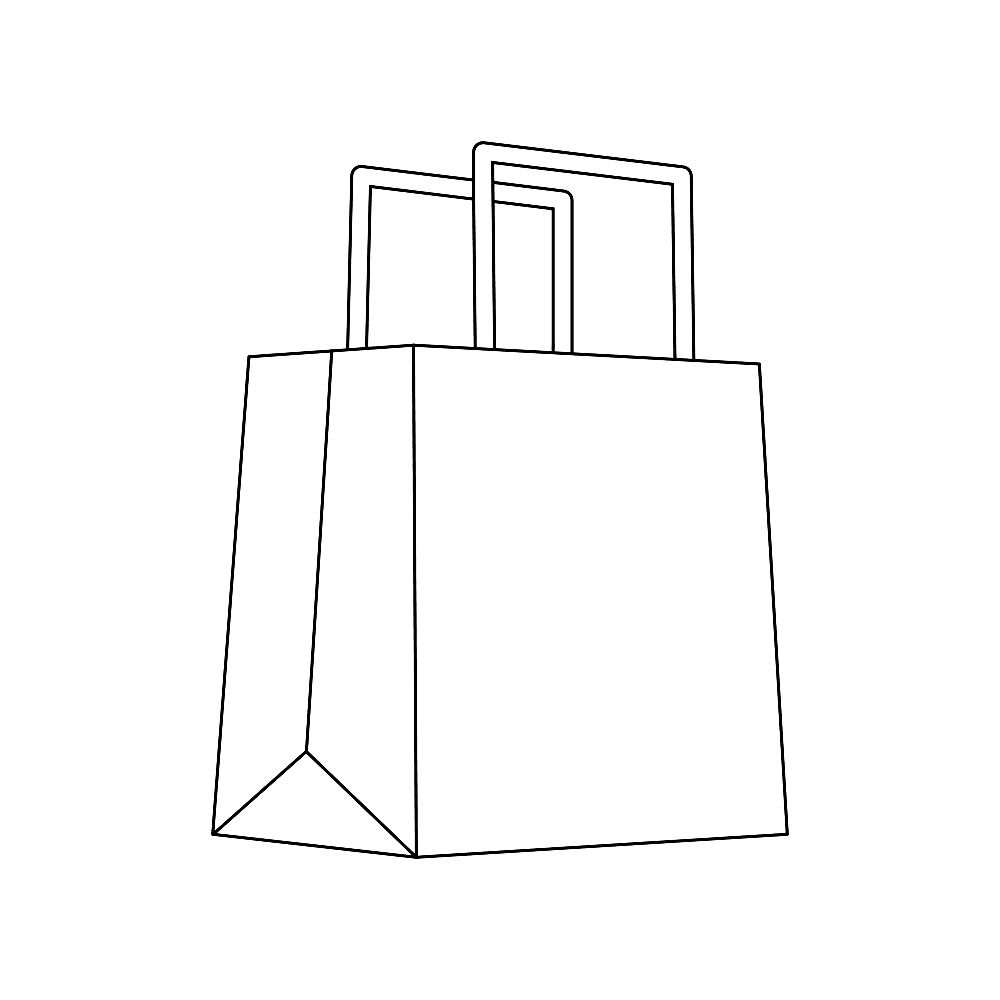 Flat Handle Paper Bag